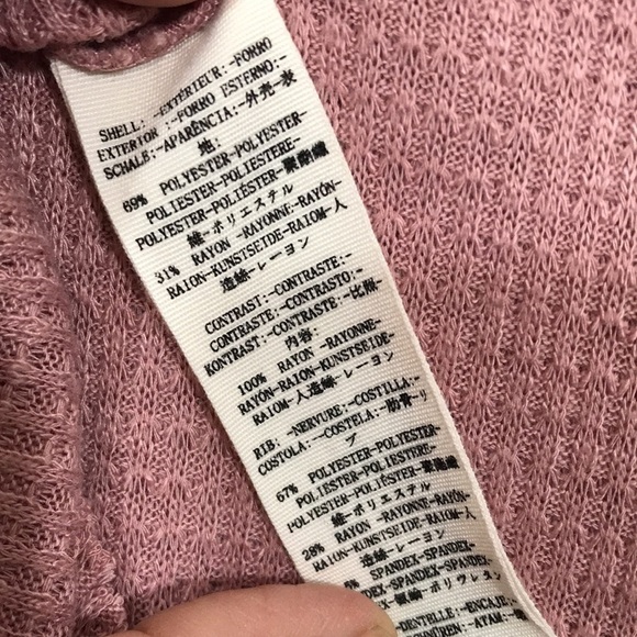 Free People Sweetest Thing Embroidered Thermal Top Blouse Bliss Blush Pink Large - Picture 10 of 14